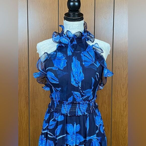 PatBO Nightflower Ruffled Floral Maxi Dress size 4 - Picture 8 of 16